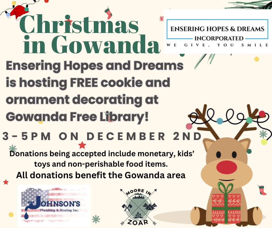 Community Effort Christmas in Gowanda Free Family Crafts! Ensering